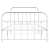 vidaXL Bed Frame White Powder-Coated Steel Single Bed Frame