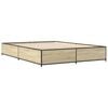 vidaXL Bed Frame Sonoma Oak Engineered Wood, Steel King Size Tough