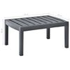 vidaXL Garden Table Anthracite Plastic 30.7 x 21.7 x 15.0 in Durable