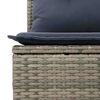 vidaXL Garden Sofa Set with Cushion 6 pcs Grey Poly Rattan