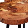 vidaXL Bar Table Brown and Black Solid Acacia wood and Iron Industrial