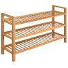 vidaXL Shoe Rack Solid Oak Brown Solid Oak Wood Large Shoe Rack