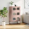 vidaXL Highboard Pink Cold-rolled steel Tall Highboard Rectangular