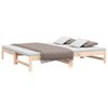 vidaXL Day Bed Natural Pine Solid pinewood 29.5 x 75 in