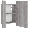 vidaXL LED Mirror Cabinet Gray sonoma Engineered wood, acrylic