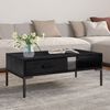 vidaXL Coffee Table Black Solid Pinewood 35.4x19.7x13.8 in Coffee Table