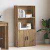 vidaXL Bookcase Artisan Oak Engineered Wood Medium Bookcase