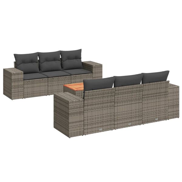 vidaXL Garden Sofa Set Gray, Dark Gray