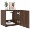 vidaXL TV Wall Cabinet Set of 2 Brown Oak Engineered wood Medium