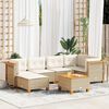 vidaXL Garden Sofa Set Beige, Cream white