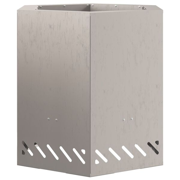 vidaXL Smokeless Fire Pit Brown 18.90 x 18.90 x 20.08 in Steel