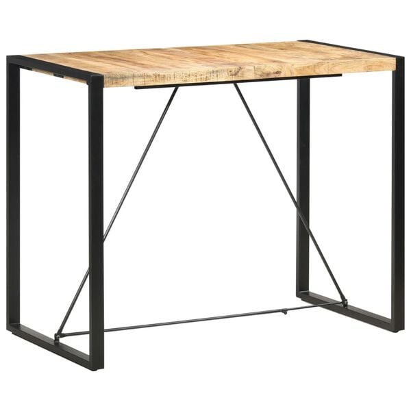 vidaXL Bar Table Mango Wood Solid Mango Wood, Steel Large Industrial