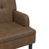 vidaXL Bench Brown Faux suede leather (100% polyester) Medium Bench