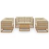 vidaXL Garden Lounge Set Honey brown Solid pinewood Medium Modular