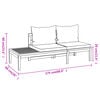 vidaXL Patio Lounge Set Modular Acacia Wood Bench Rectangular