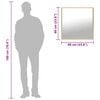 vidaXL Mirror Gold Glass 23.6 x 23.6 in Stylish Look Mirror Square
