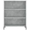 vidaXL Highboard Concrete grey Engineered wood, metal 71 in height