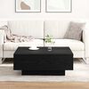 vidaXL Coffee Table Black Oak 31.50 x 31.50 x 12.20 in