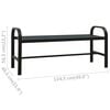 vidaXL Garden Bench Black Steel, WPC Standard Durable Garden Bench
