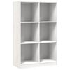 vidaXL Bookcase White Solid Pine Wood Medium Bookcase Rectangular