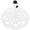vidaXL Umbrella Base White Cast iron 15.7 in x 12.6 in Decorative Design