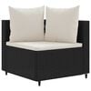 vidaXL Patio Sofa Set Set of 5 Black PE rattan 6 Piece Set