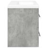 vidaXL Bathroom Furniture Set Concrete Grey, White Engineered Wood, Ceramic