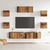 vidaXL TV Cabinet Set Set of 7 Old Wood Engineered Wood Medium
