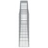 vidaXL Gabion Basket Set of 10 Silver Galvanized iron Extra large