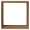 vidaXL Wall Cube Shelf Set of 4 Artisan oak Engineered wood Medium
