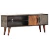 vidaXL TV Cabinet Grey with brown elements Solid rough mango wood
