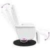 vidaXL Massage Recliner Chair with Footrest White Faux Leather