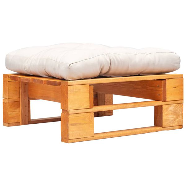 vidaXL Pallet Ottoman Honey Brown, Sand
