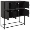 vidaXL Sideboard Black Cold-rolled steel Medium Sideboard Rectangular