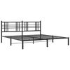 vidaXL Bed Frame Black Steel Super King Bed Frame Rectangular