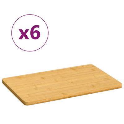 vidaXL Breakfast Plates 6 pcs 8.7"x5.5"x0.3" Bamboo