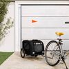 vidaXL Pet Bike Trailer Black Oxford fabric, Iron, PVC Small