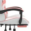 vidaXL Gaming Chair White and pink Faux leather, metal, plywood, foam