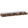 vidaXL Bed Drawers Smoked Oak 78.74 x 14.37 x 6.50 in Engineered Wood