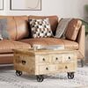 vidaXL Coffee Table Rough Mango Wood Brown Solid Rough Mango Wood Medium