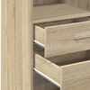 vidaXL Highboard Sonoma Oak Engineered Wood Tall Modern Storage Unit