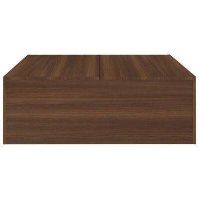 vidaXL Coffee Table Brown Oak 39.4"x39.4"x13.8" Engineered Wood