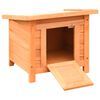vidaXL Cat House Brown and Green Solid pine/fir wood, powder-coated iron