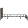 vidaXL Bed Frame Smoked Oak Steel, Engineered Wood Full Bed Frame
