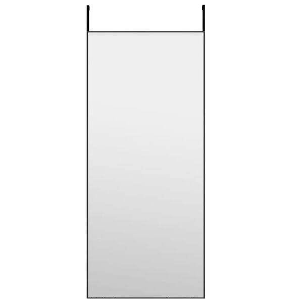 vidaXL Door Mirror Black 15.7"x39.4" Glass and Aluminum
