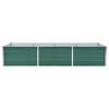 vidaXL Raised Bed Green Galvanized Steel 94.5 x 31.5 x 17.7 in Planters