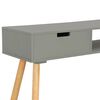 vidaXL Console Table Grey and Brown Solid Pinewood, MDF Compact Durable