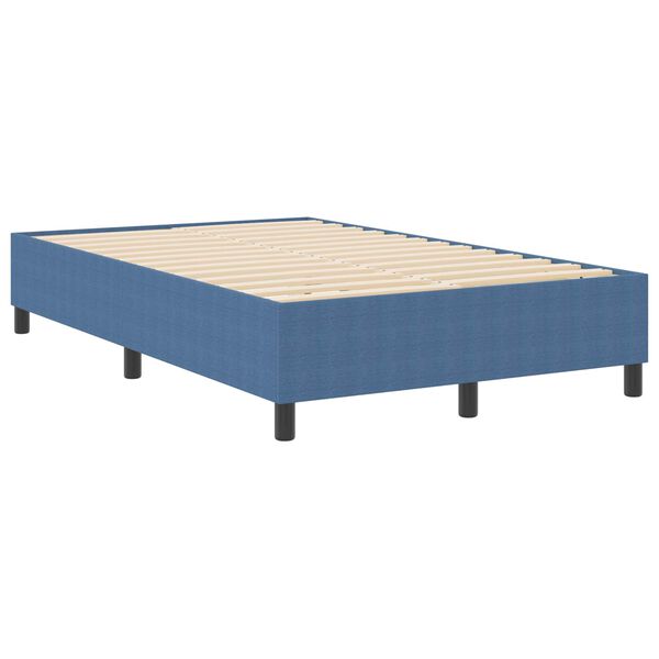 vidaXL Platform Bed Frame Blue 47.24 x 78.74 in Fabric