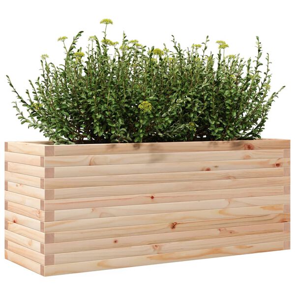 vidaXL Garden Planter Natural Wood Solid Pine Wood Large Garden Planter