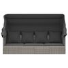 vidaXL Outdoor Lounge Bed Grey